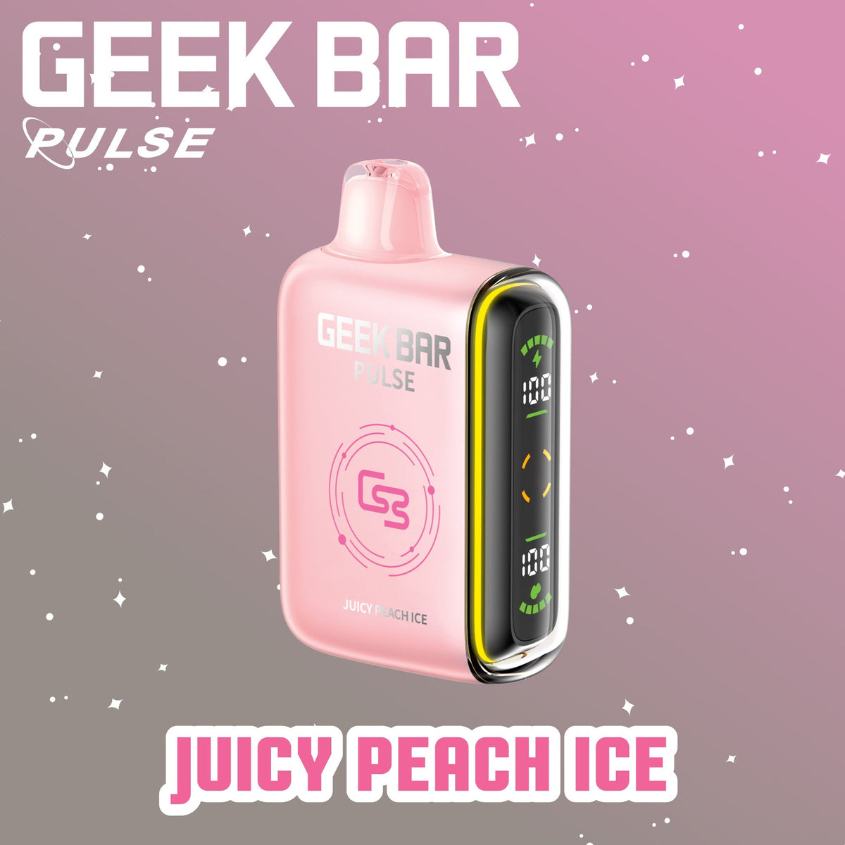 Juicy Peach Geek Bar Pulse 15K Puff - Juicy Peach Ice - 5 Ice Vape Juicy Peach Geek Bar Pulse 15K Puff - Juicy Peach Ice - 5 Ice Vape