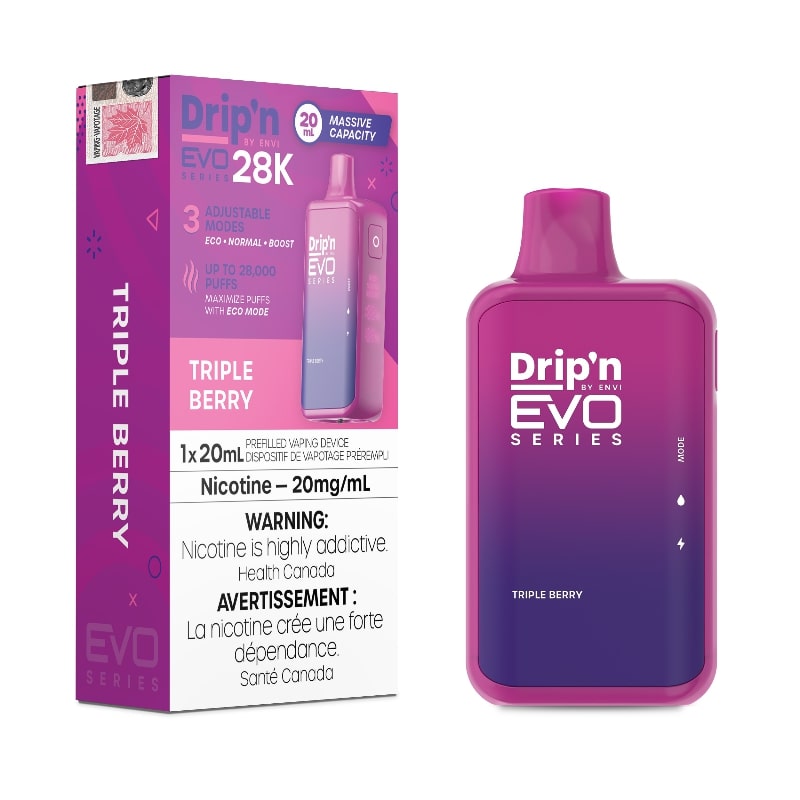 Drip'n by Envi EVO Series 28K (28000) Disposable - Triple Berry