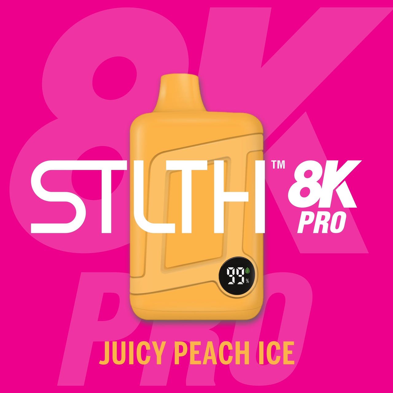 STLTH 8K PRO Jetable - Glace à la pêche juteuse