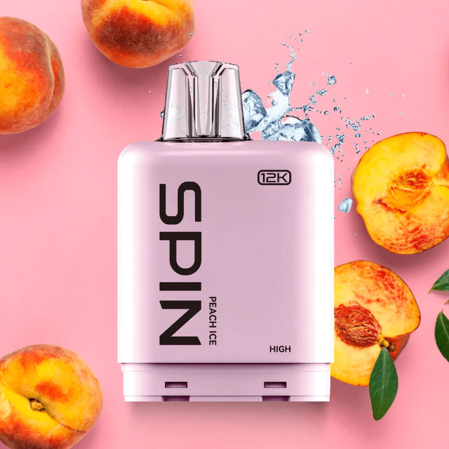 Spin Fizz X Pod 12000 Puffs Vape - Pêche Glacée 