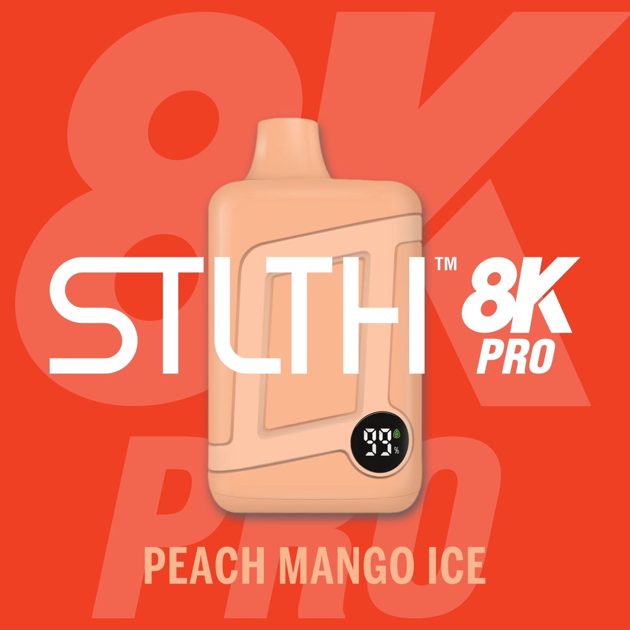 STLTH 8K PRO Jetable - Glace Pêche Mangue