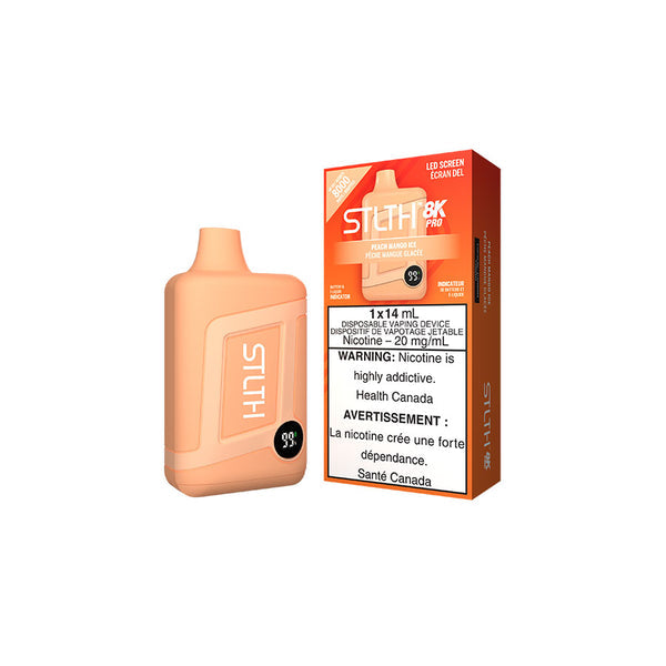 STLTH 8K PRO Jetable - Glace Pêche Mangue