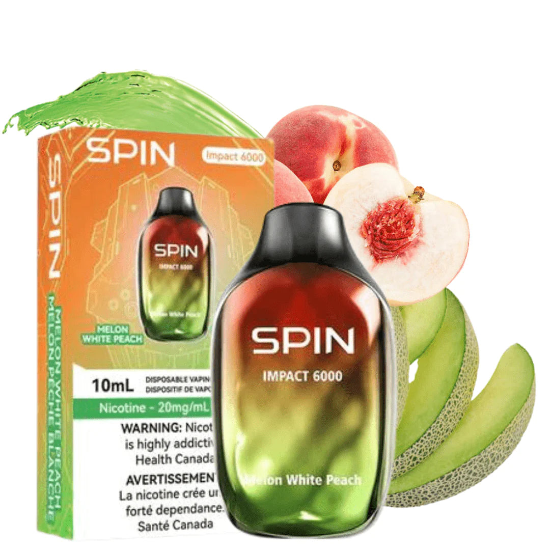 Spin Impact 6000 Disposable Vape - Melon White Peach