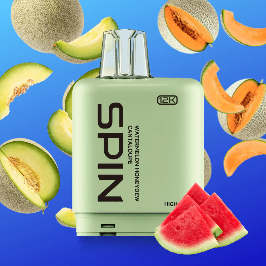 Spin Fizz X Pod 12000 Puffs Vape - Melon d'eau et miel de melon 