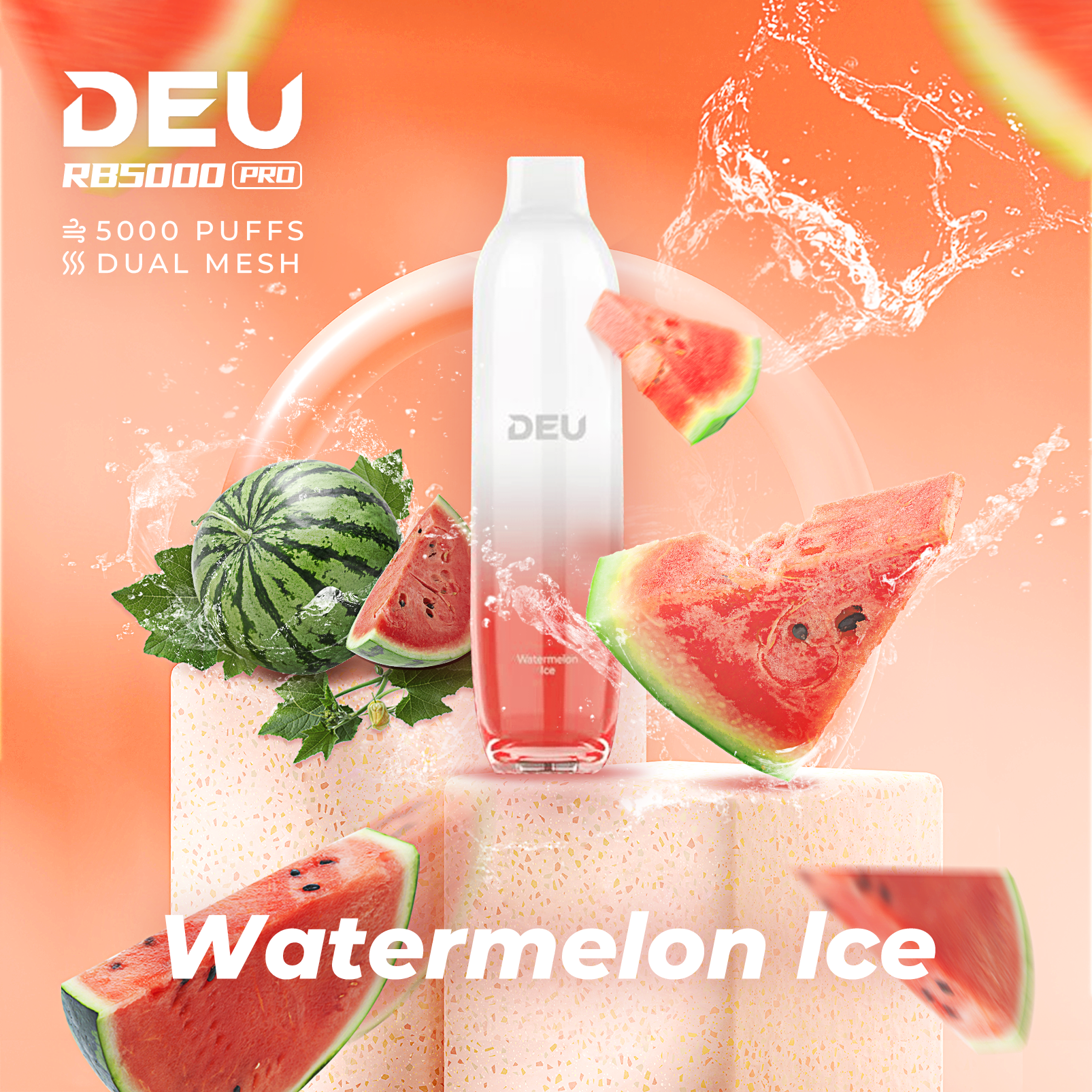 DEU RB5000 Pro Disposable Vape - Watermelon Ice(Super Cool)