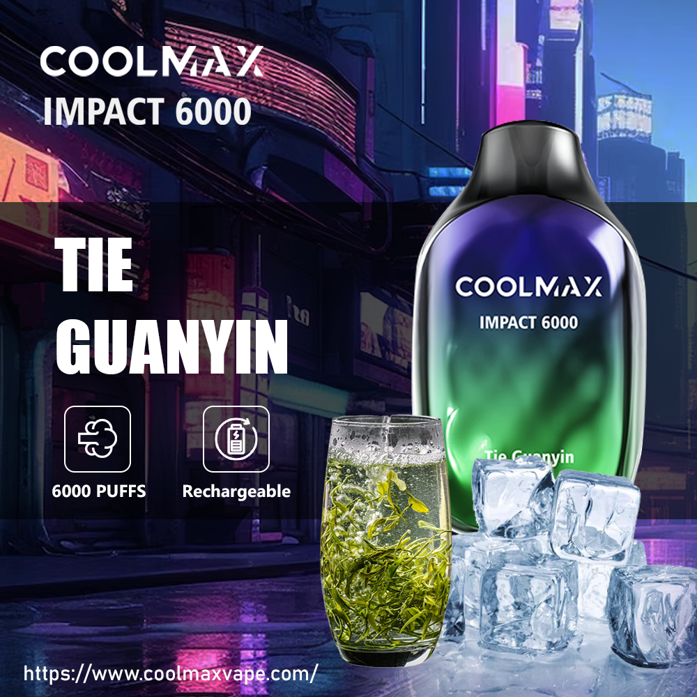 Coolmax Impact 6000 Disposable Vape Tieguanyin(Green Tea Super Cool)