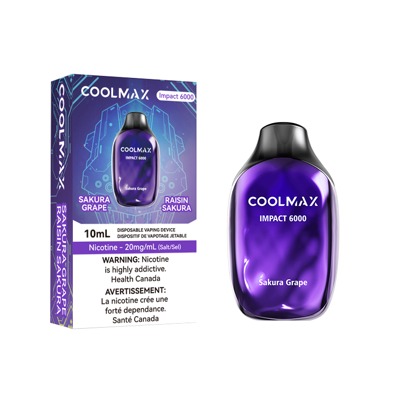 Coolmax Impact 6000 Disposable Vape Sakura Grape(Super Cool)