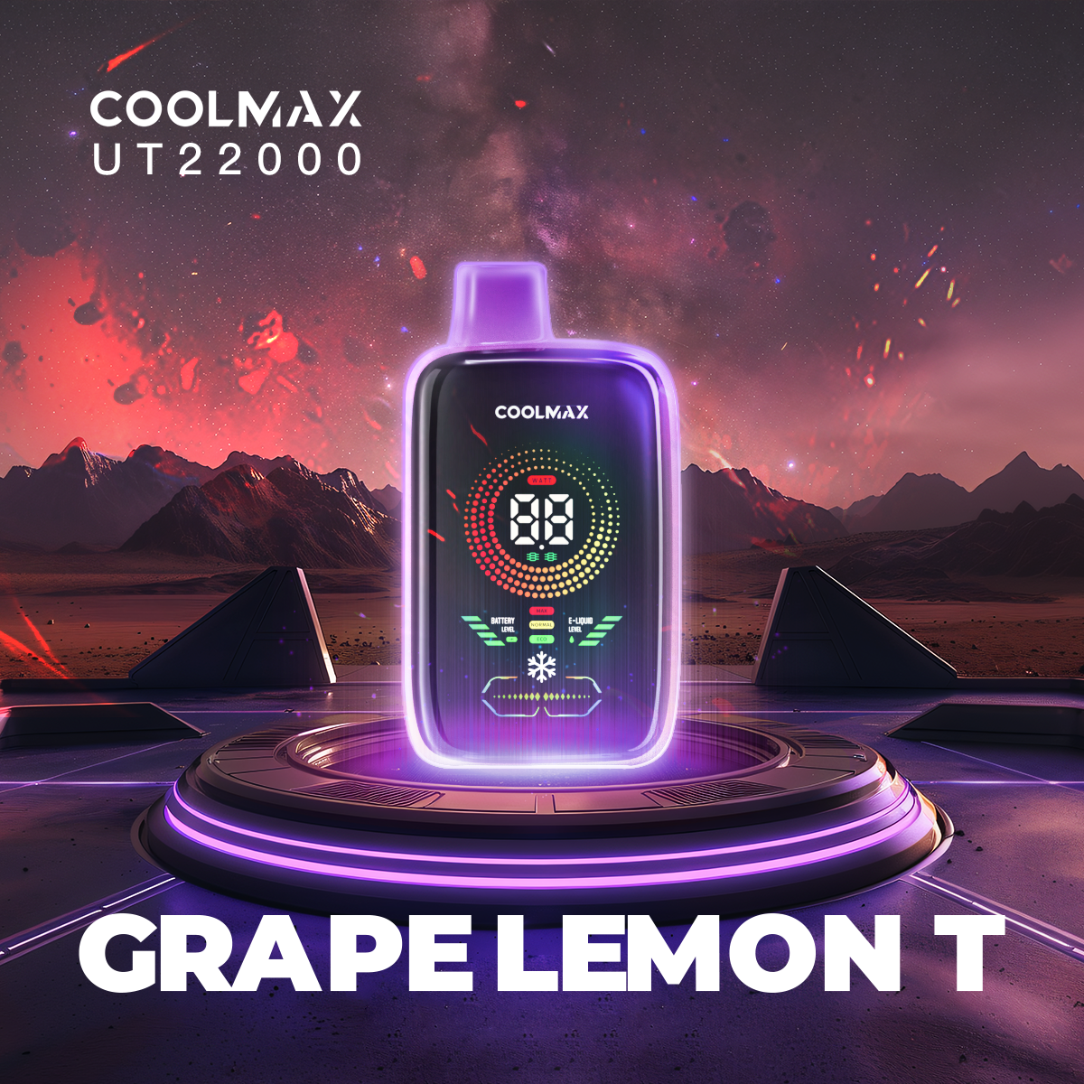 Coolmax Ut22000 Disposable Vape Grape Lemon T(Super Cool)