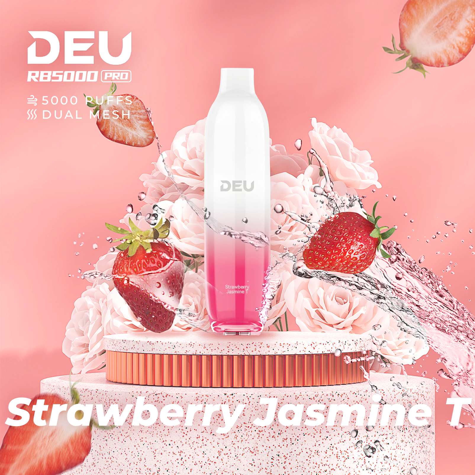 Deu Rb5000 Pro Disposable Vape Strawberry Jasmine T