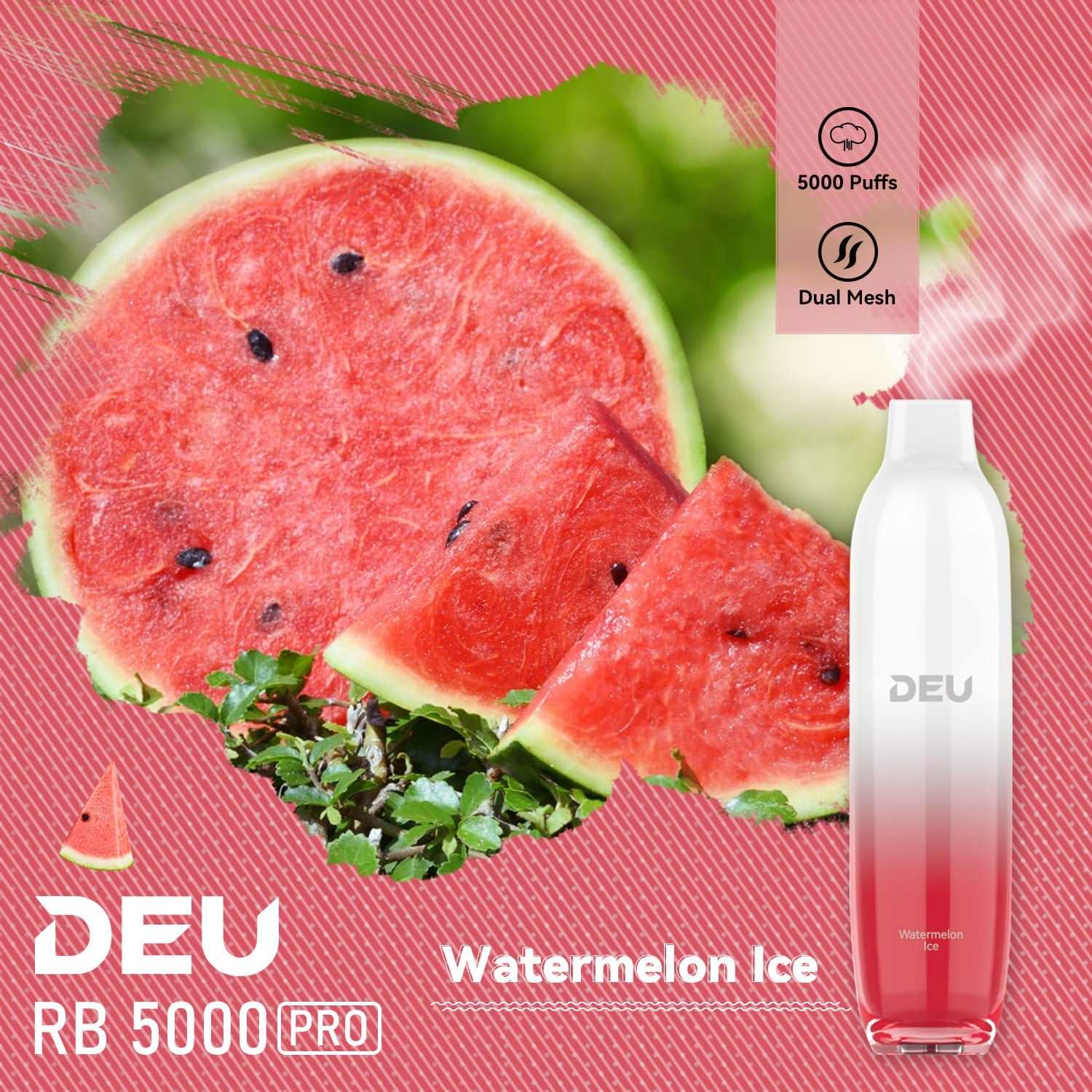 Deu Rb5000 Pro Disposable Vape Watermelon Ice(Super Cool)