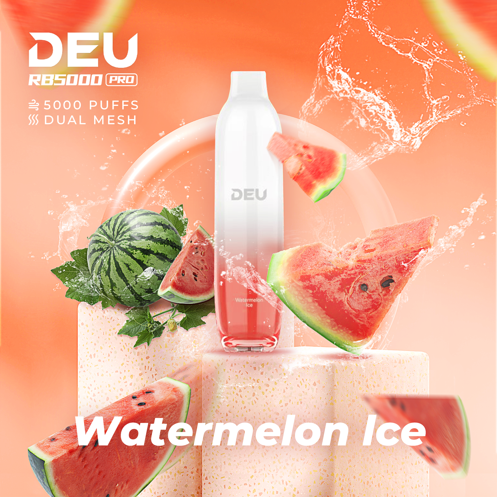 Deu Rb5000 Pro Disposable Vape Watermelon Ice(Super Cool)