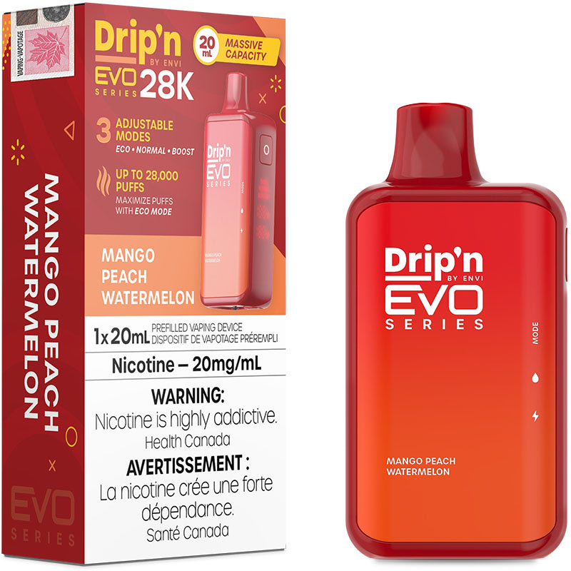 Drip'n By Envi Evo Series 28k (28000) Disposable Mango Peach Watermelon