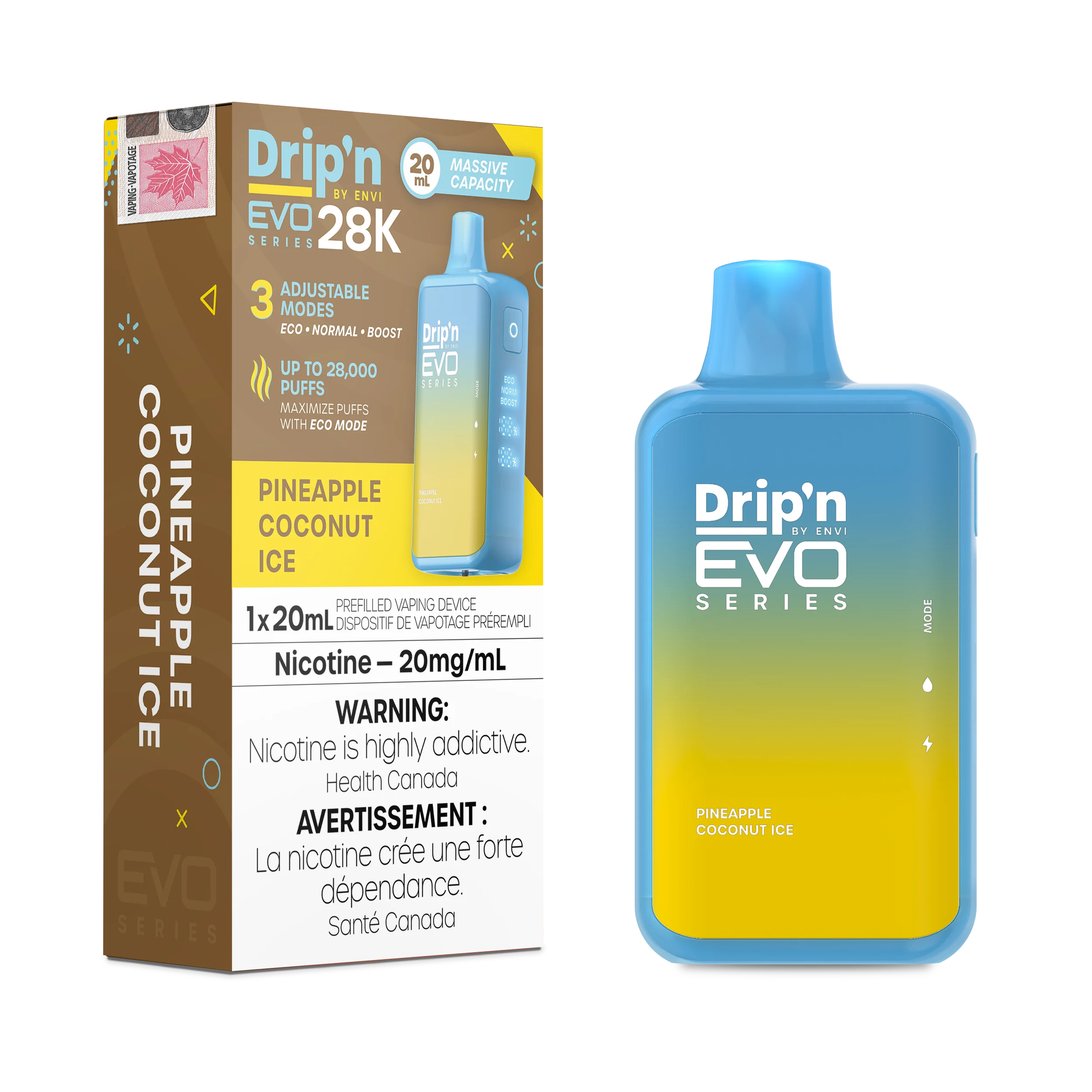 Drip'n By Envi Evo Series 28k (28000) Disposable Pineapple Coconut Ice