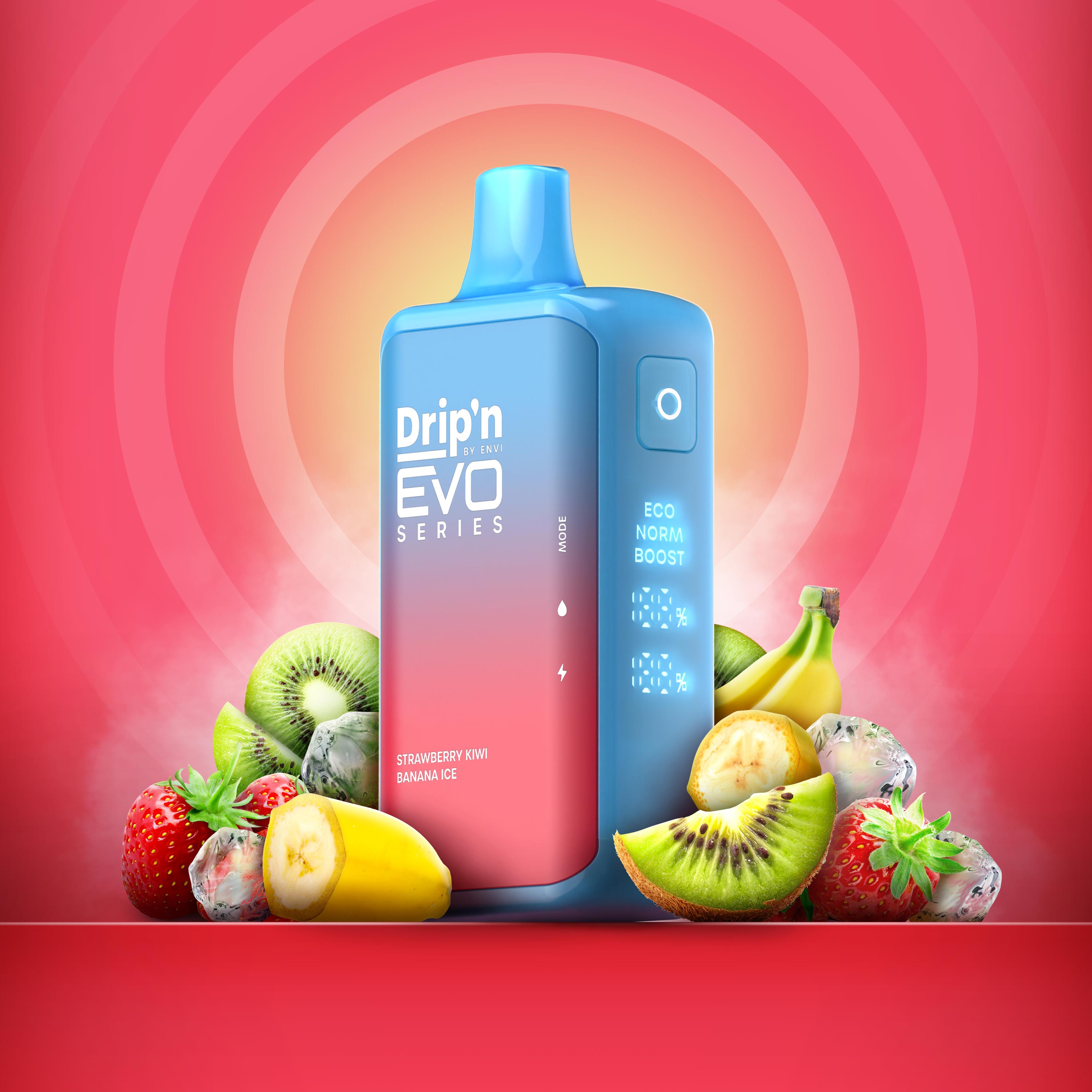 Drip'n By Envi Evo Series 28k (28000) Disposable Strawberry Kiwi Banana Ice