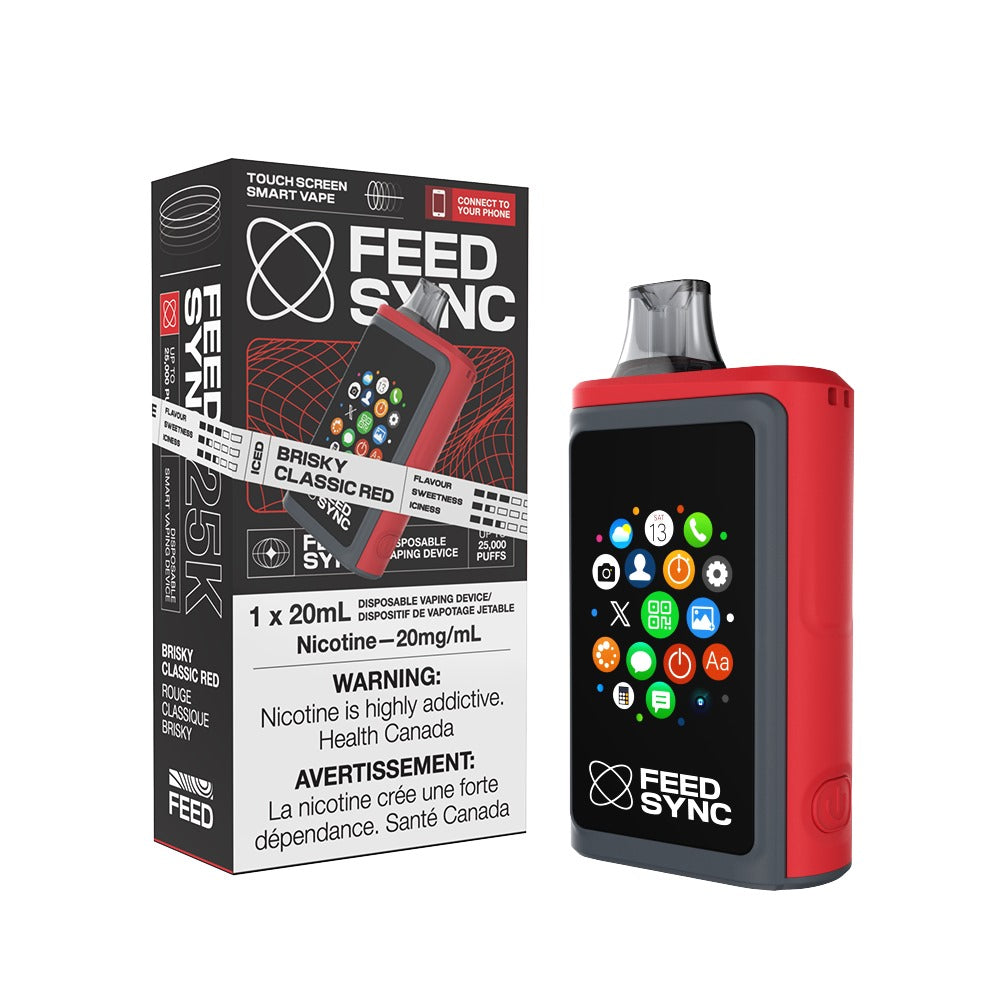 Feed Sync 25000 Disposable Vape Brisky Classic Red