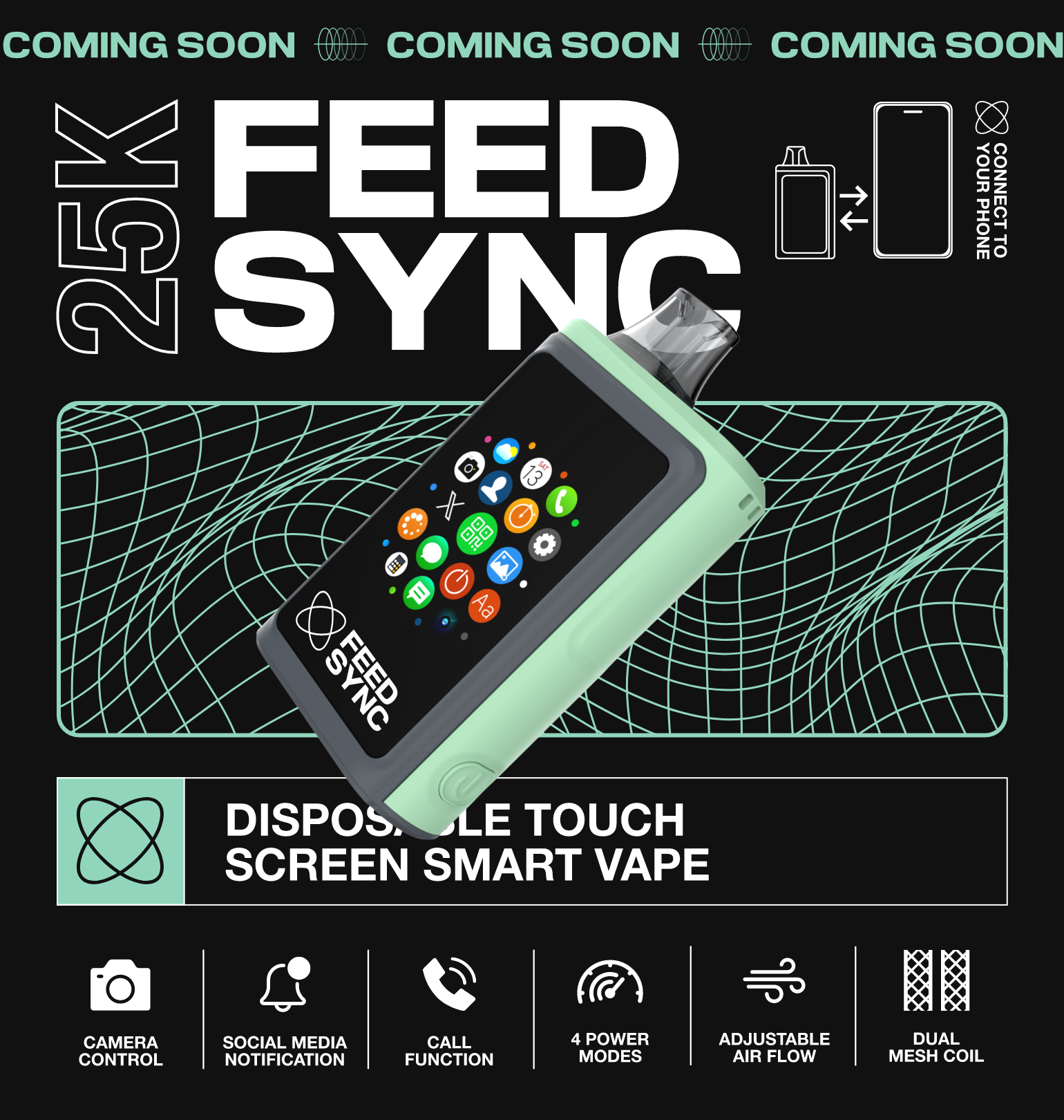Feed SYNC 25K Disposable Glacial Grape - Vape Kingdom