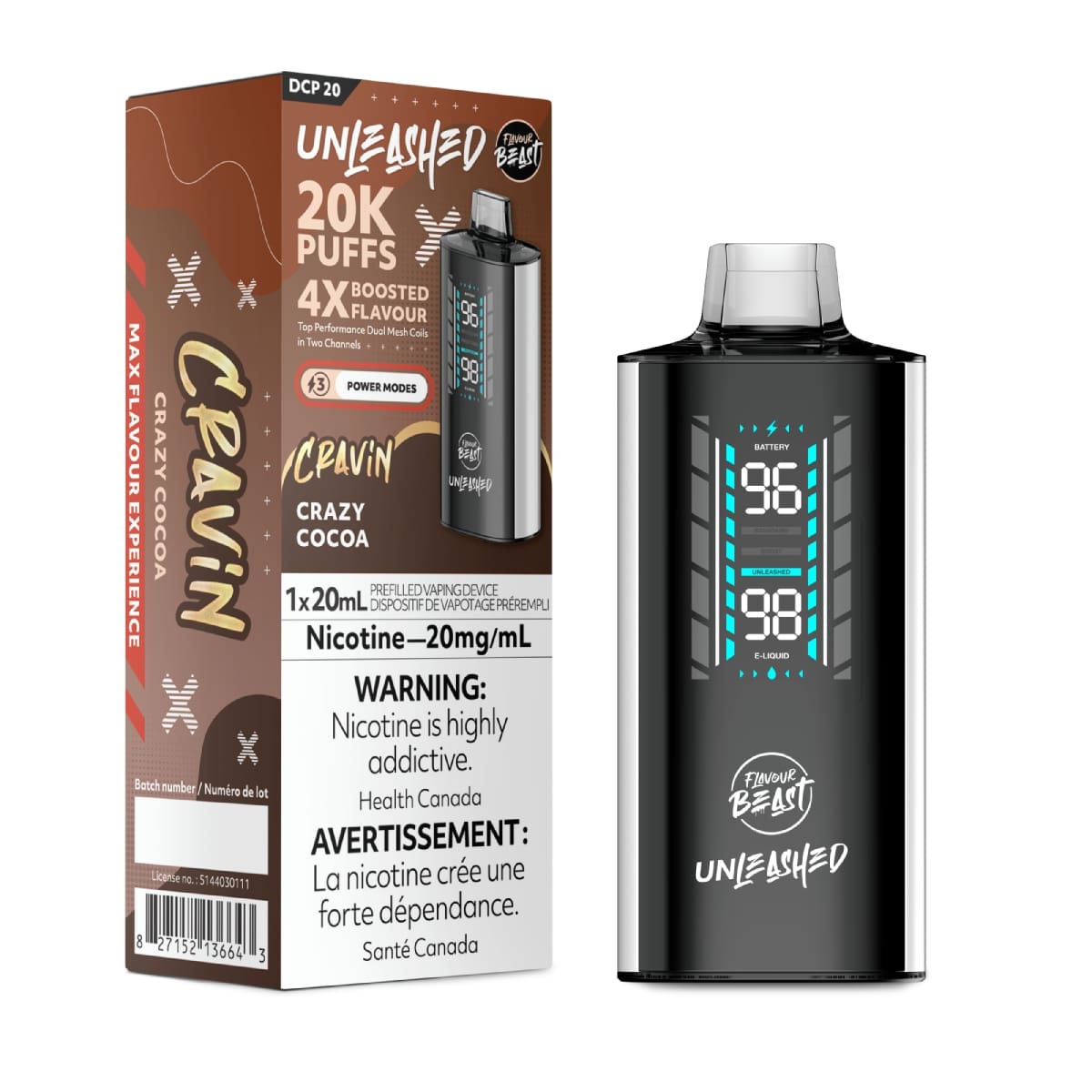 Flavour Beast Unleashed Dcp 20k Disposable: Crazy Cocoa