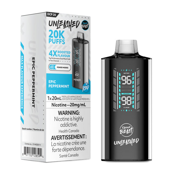 Flavour Beast   Unleashed Dcp 20k Disposable: Epic Peppermint