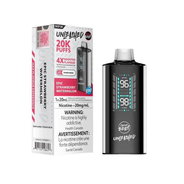 Flavour Beast   Unleashed Dcp 20k Disposable: Epic Strawberry Watermelon