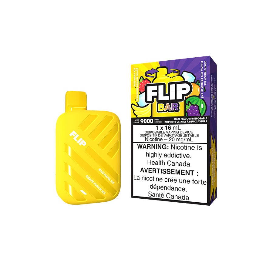 Flip Bar 9000 Disposable Razz Nana Ice And Grape Punch Ice