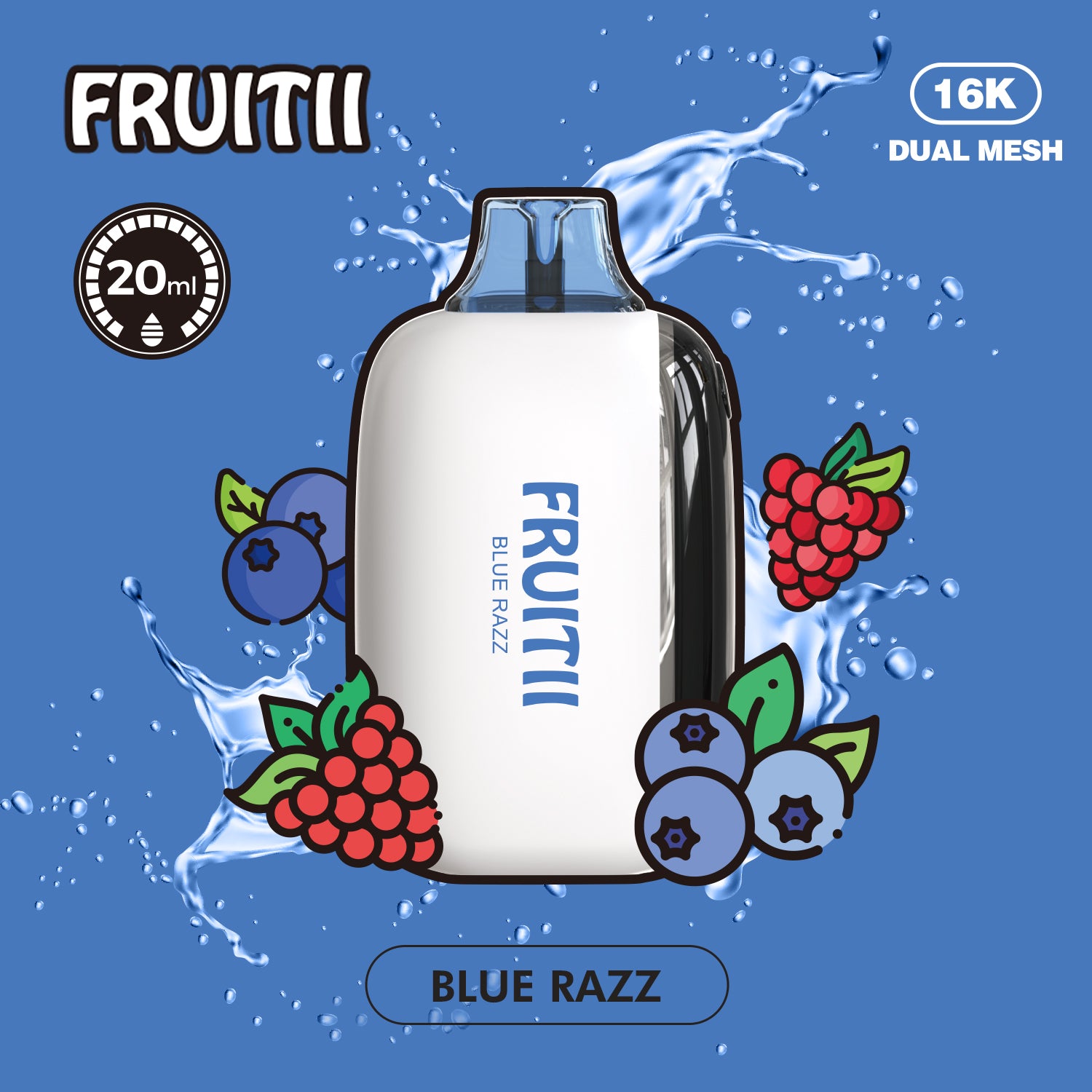 Fruitii 16k (16000) Disposable Vape Blue Razz