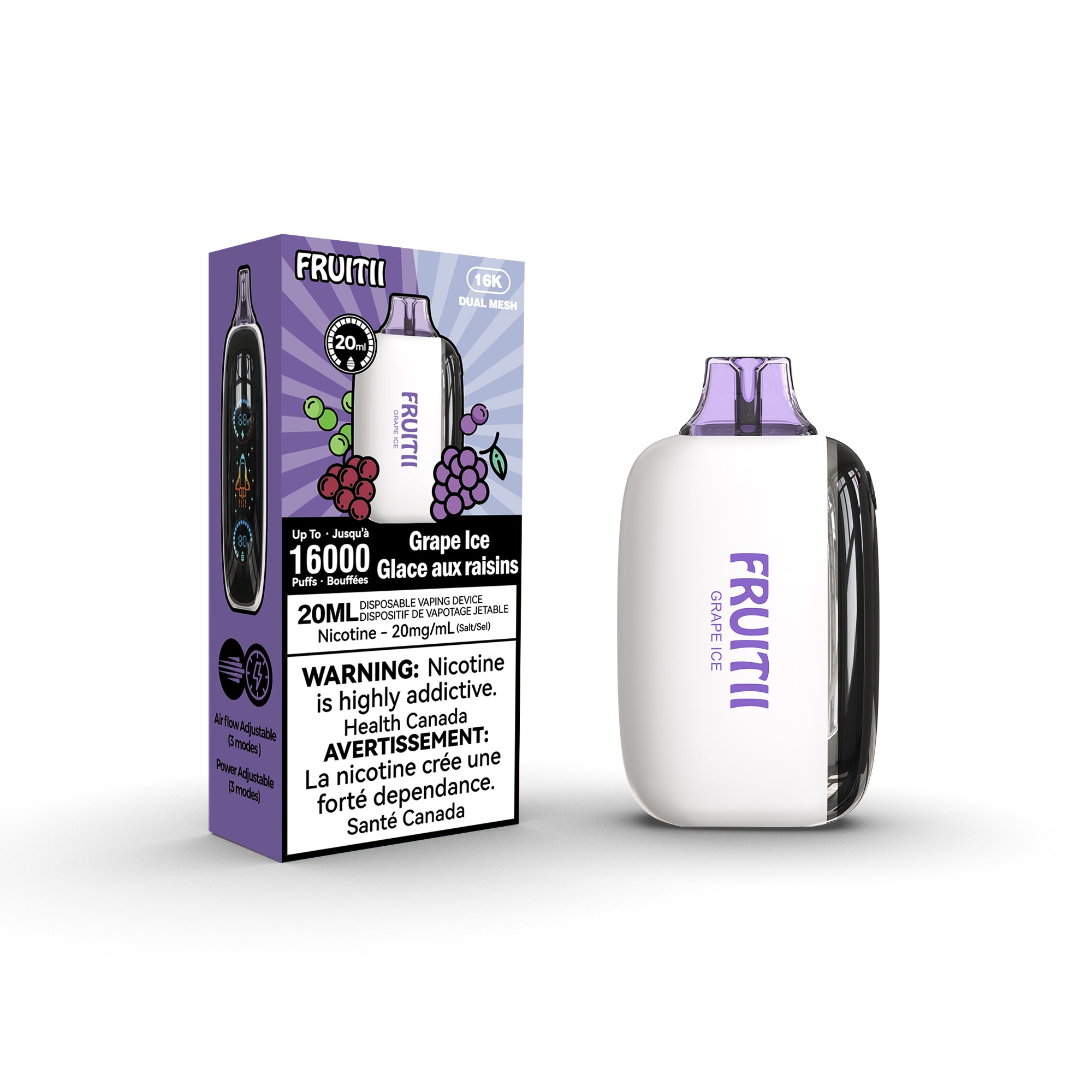 Fruitii 16k (16000) Disposable Vape Grape Ice