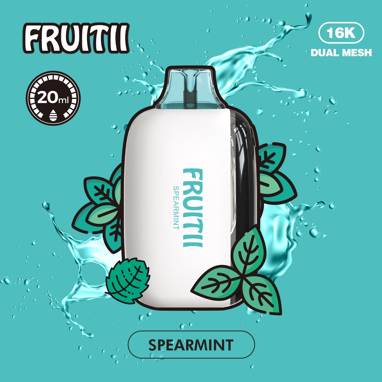 Fruitii 16k (16000) Disposable Vape Spearmint