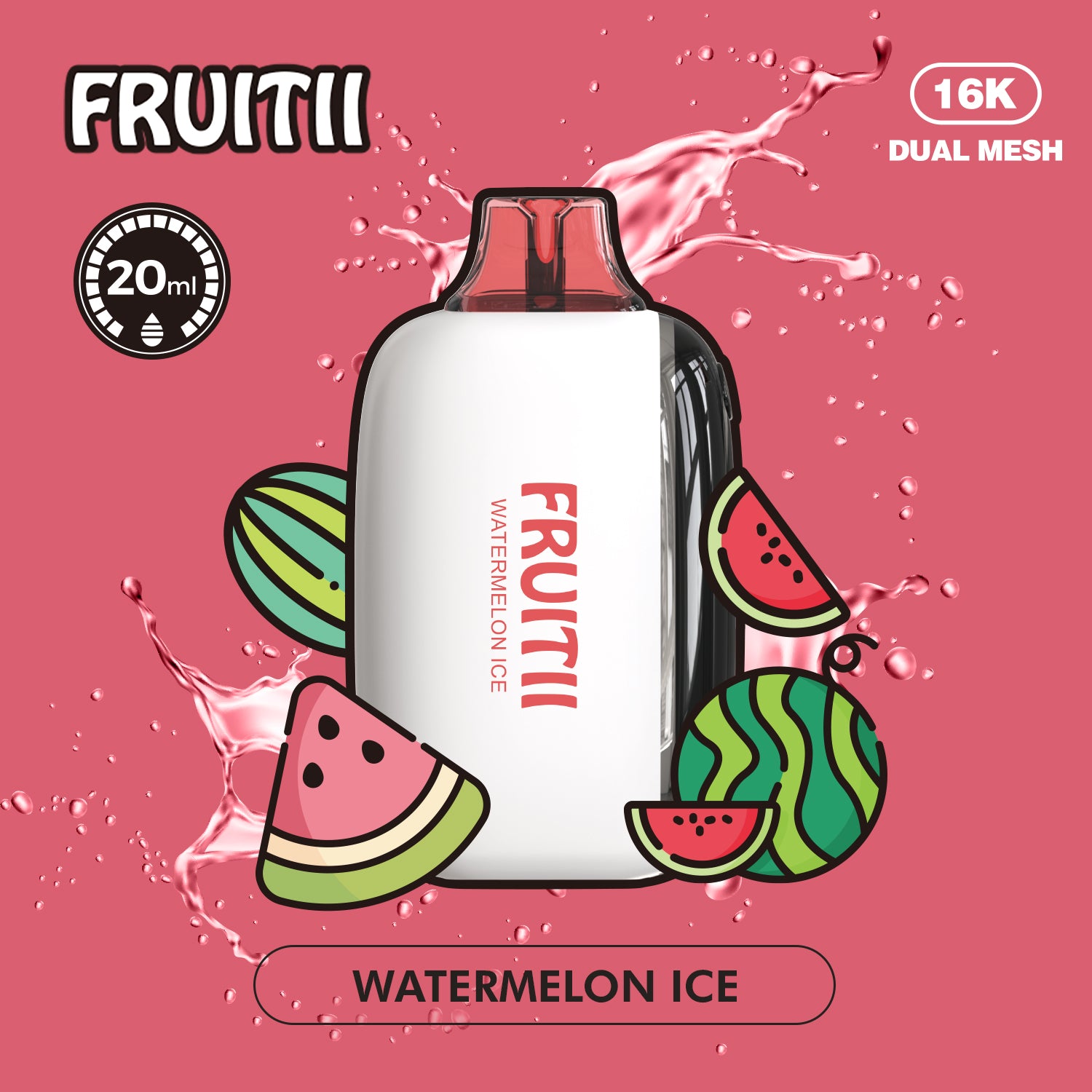 Fruitii 16k (16000) Disposable Vape Watermelon Ice