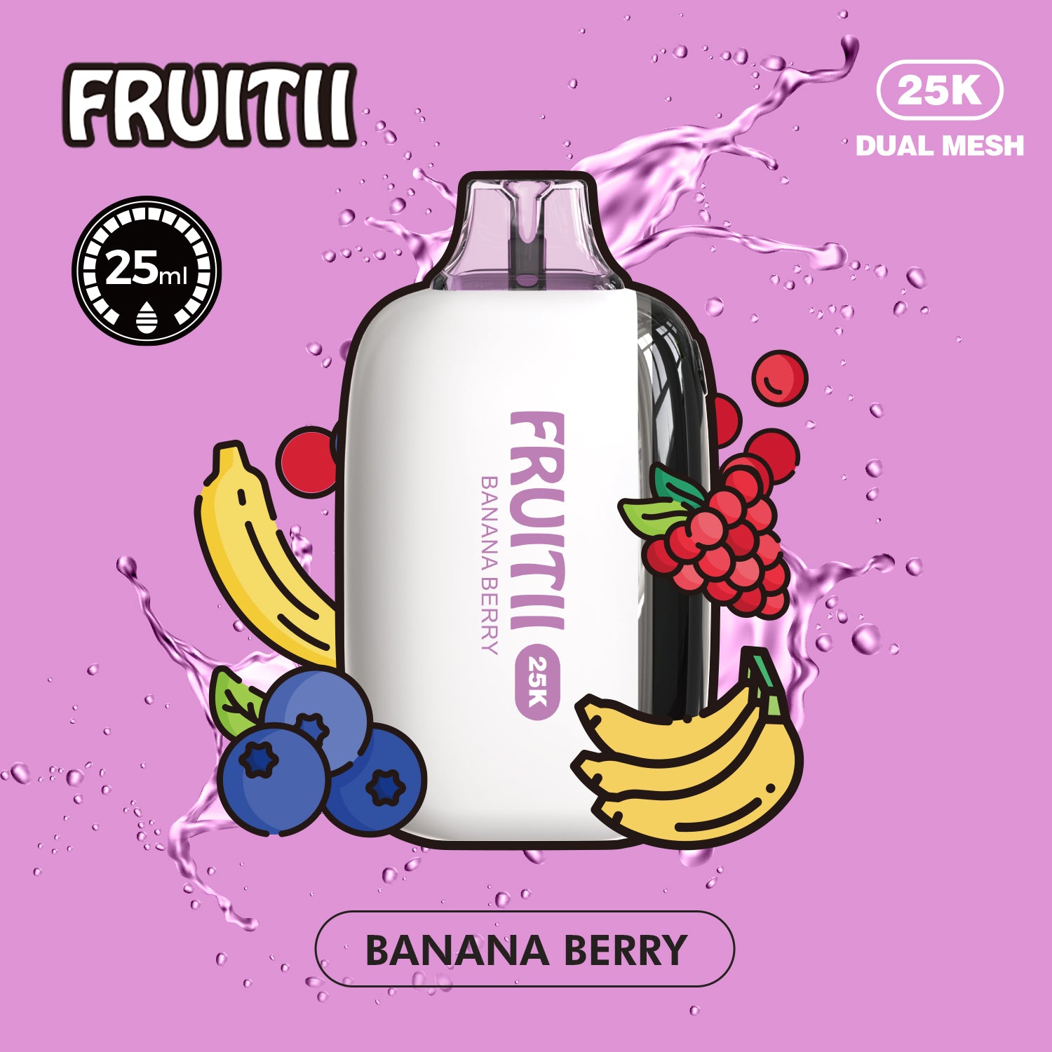 Fruitii 25k (25000) Disposable Vape Banana Berry