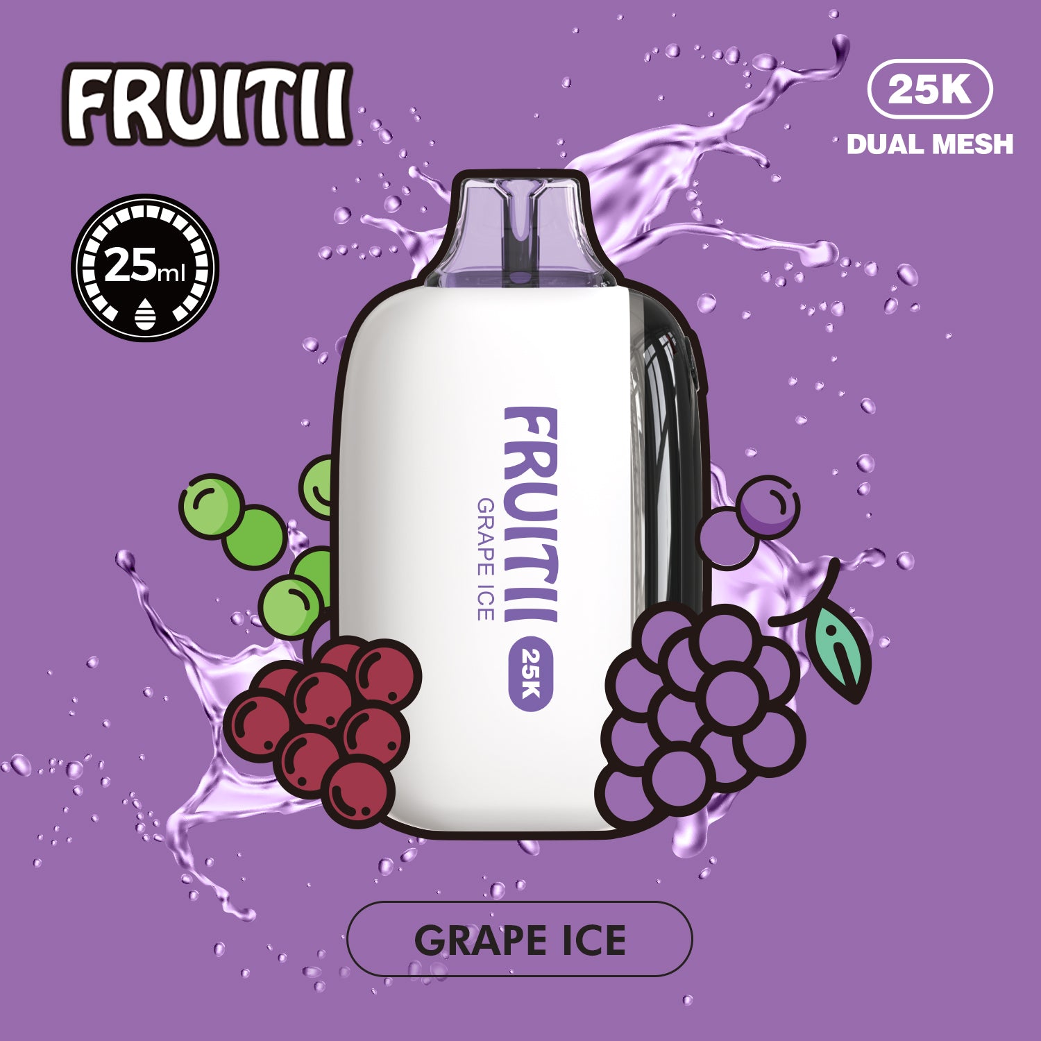 Fruitii 25k (25000) Disposable Vape Grape Ice