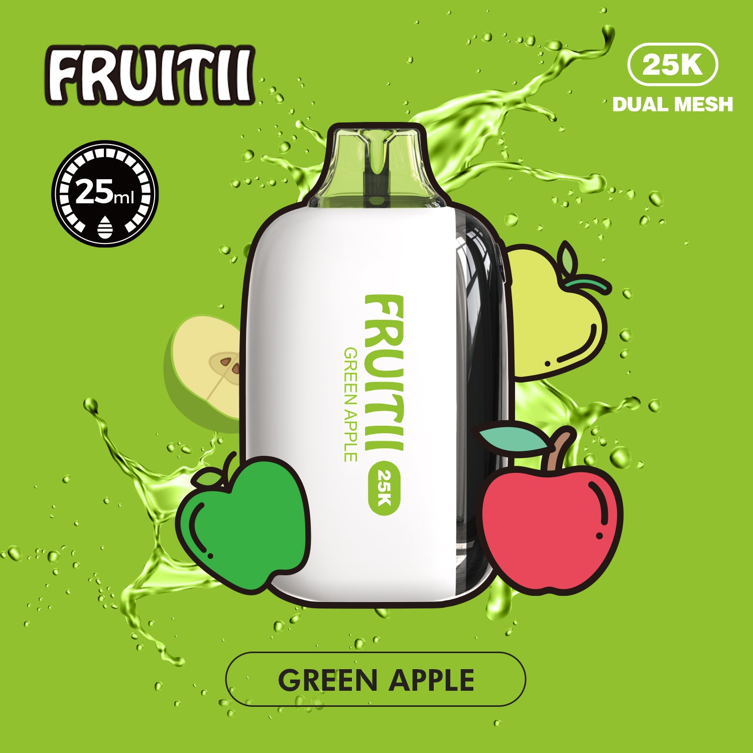 Fruitii 25k (25000) Disposable Vape Green Apple