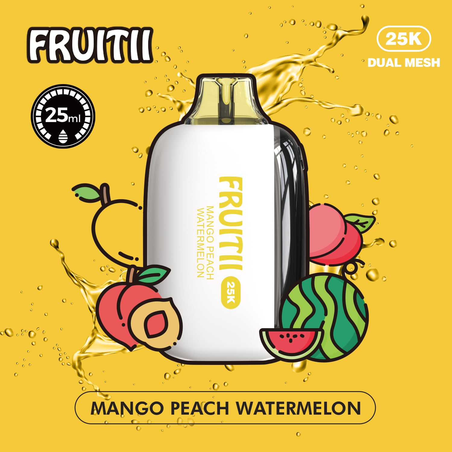 Fruitii 25k (25000) Disposable Vape Mango Peach Watermelon