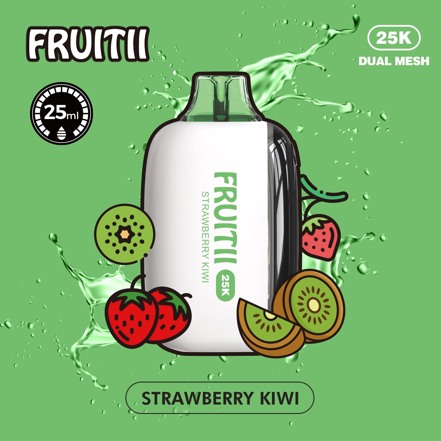 Fruitii 25k (25000) Disposable Vape Strawberry Kiwi