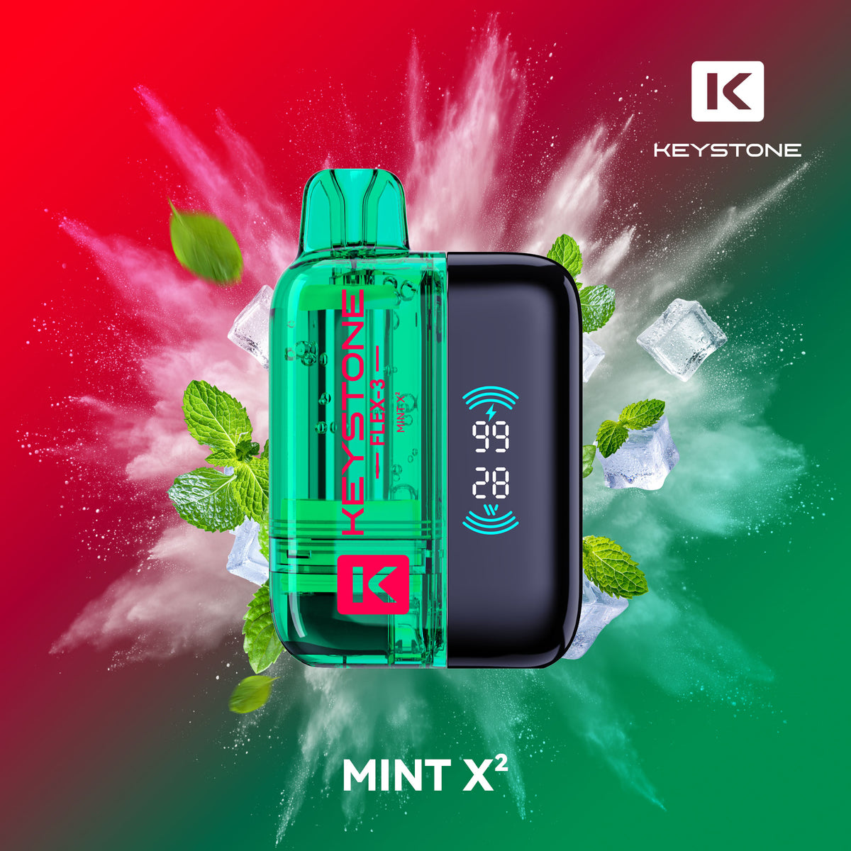 Keystone Flex-3 Pod 68K Starter Kit Mint X² - Vape Kingdom