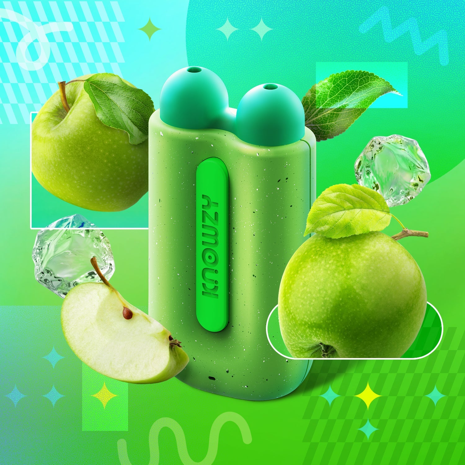 Knowzy Duo 6 Disponsable Vape Amazing Apple Ice (Both Mouth & Nose Use)