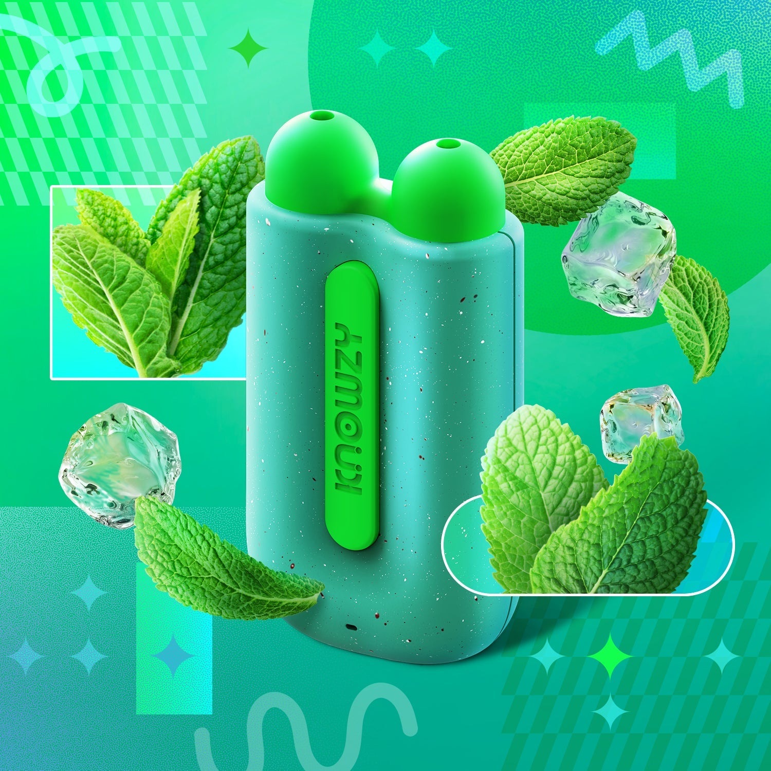 Knowzy Duo 6 Disposable Vape Minty Fresh Ice (Both Mouth & Nose Use)