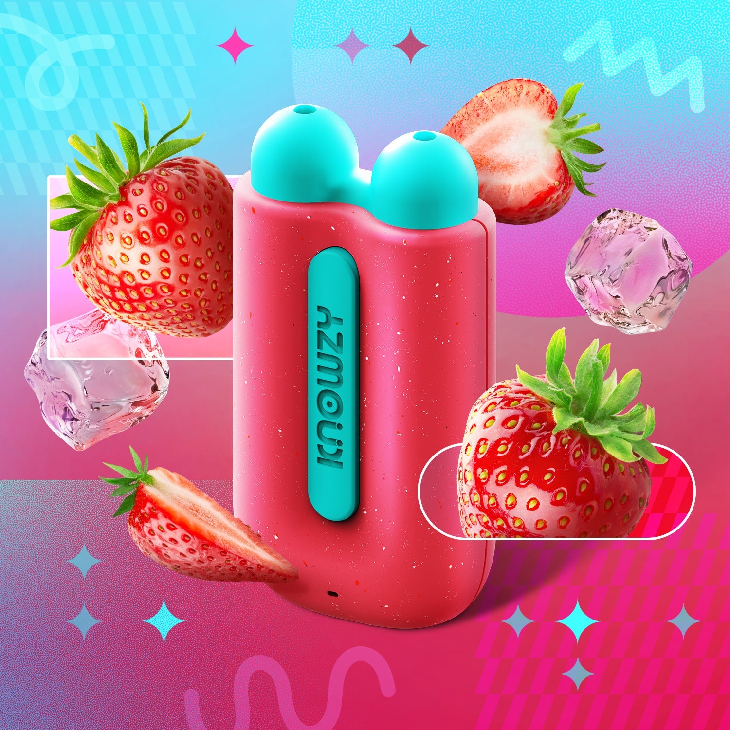 Knowzy Duo 6 Disposable Vape Strawberry Ice (Both Mouth & Nose Use)