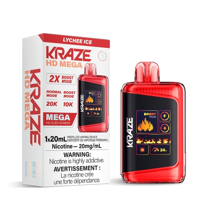 Kraze Hd Mega 20000 Disposable Lychee Ice