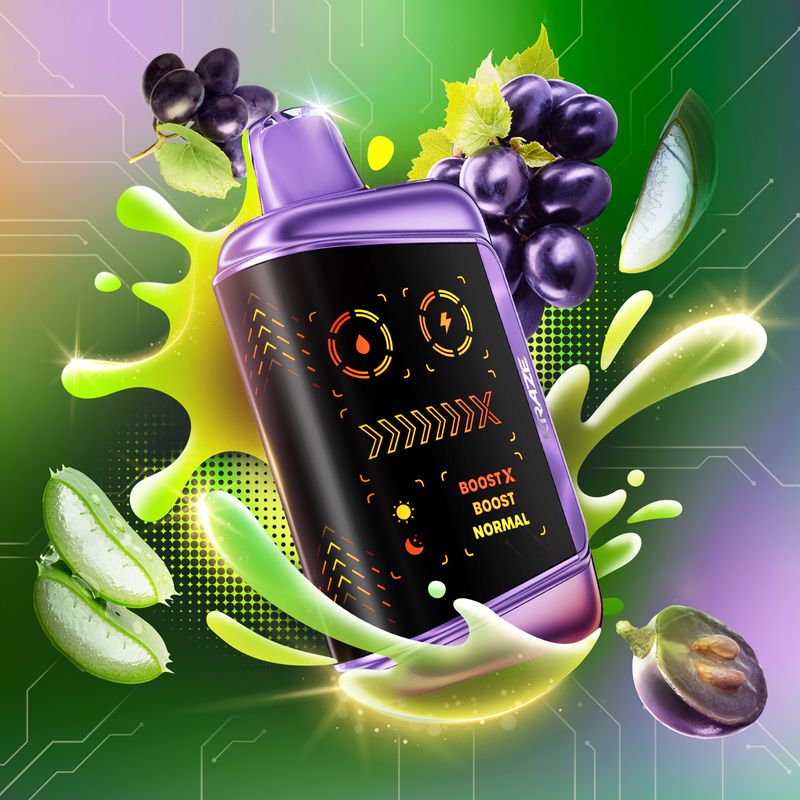 Kraze Mega X 48K Tangy Aloe Grape - Vape Kingdom