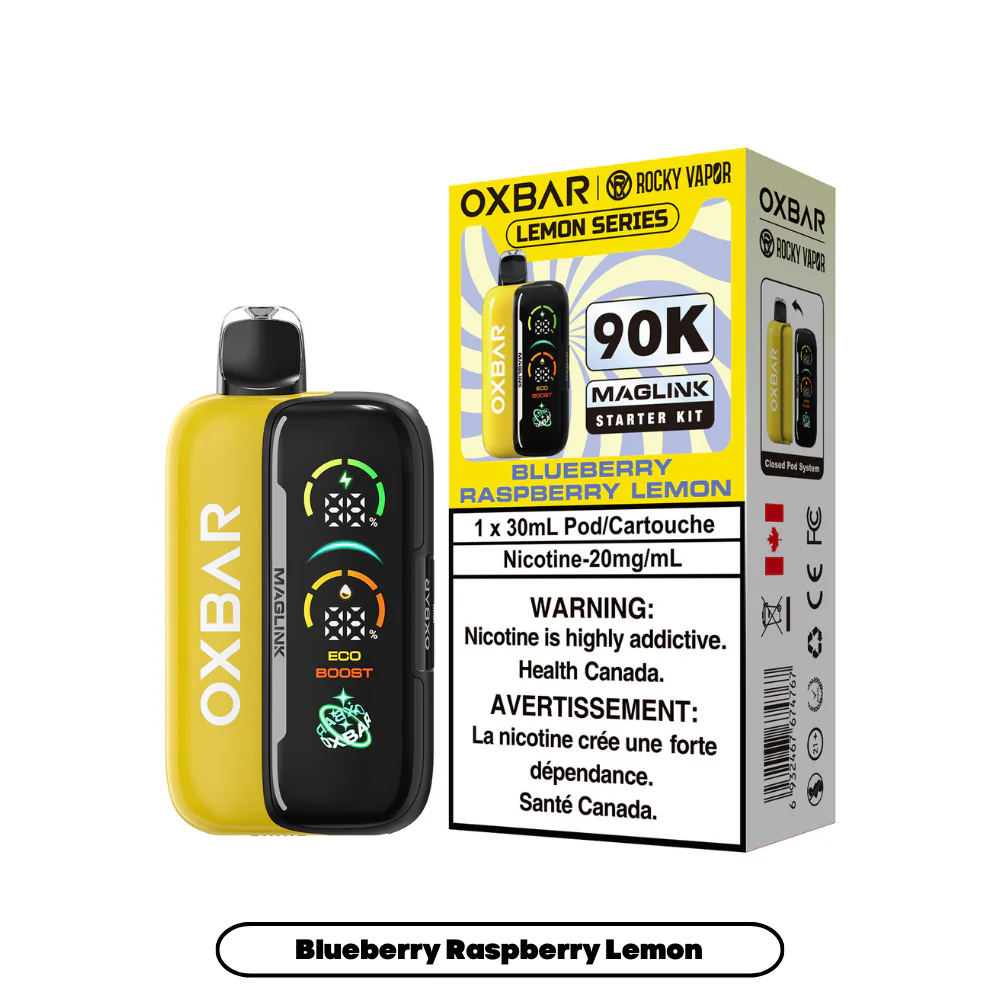 OXBAR Rocky Vapor Maglink 90K Starter Kit Blueberry Raspberry Lemon
