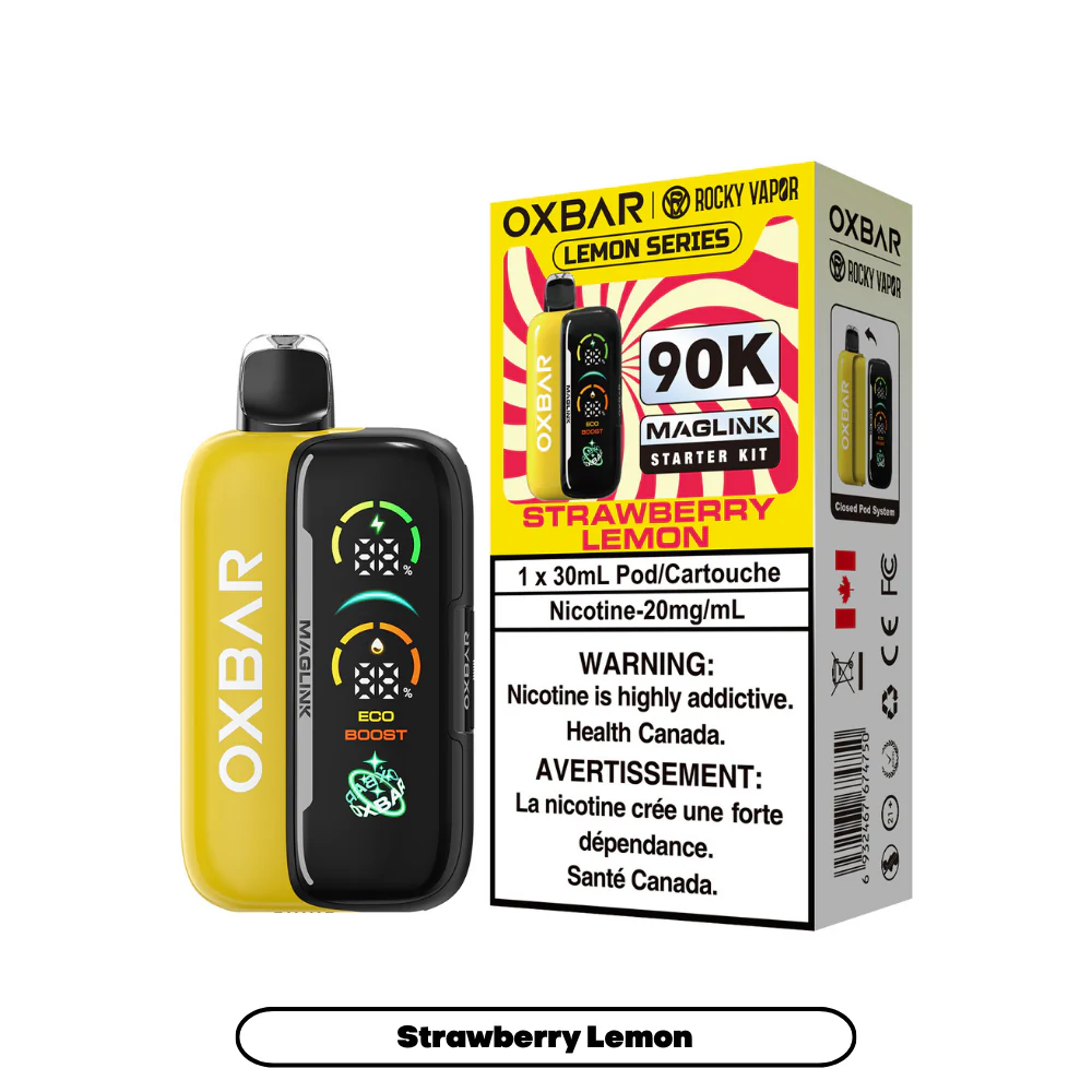 OXBAR Rocky Vapor Maglink 90K Starter Kit Strawberry Lemon