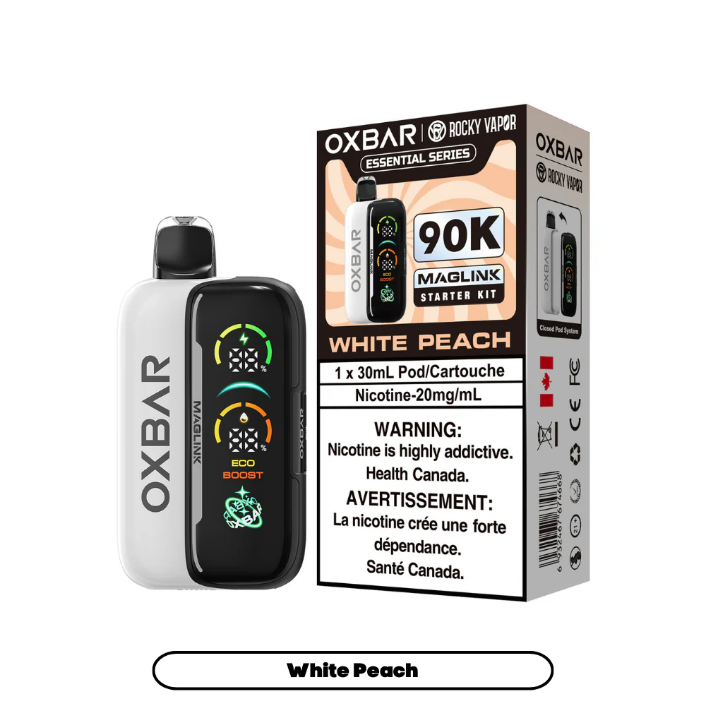 OXBAR Rocky Vapor Maglink 90K Starter Kit White Peach