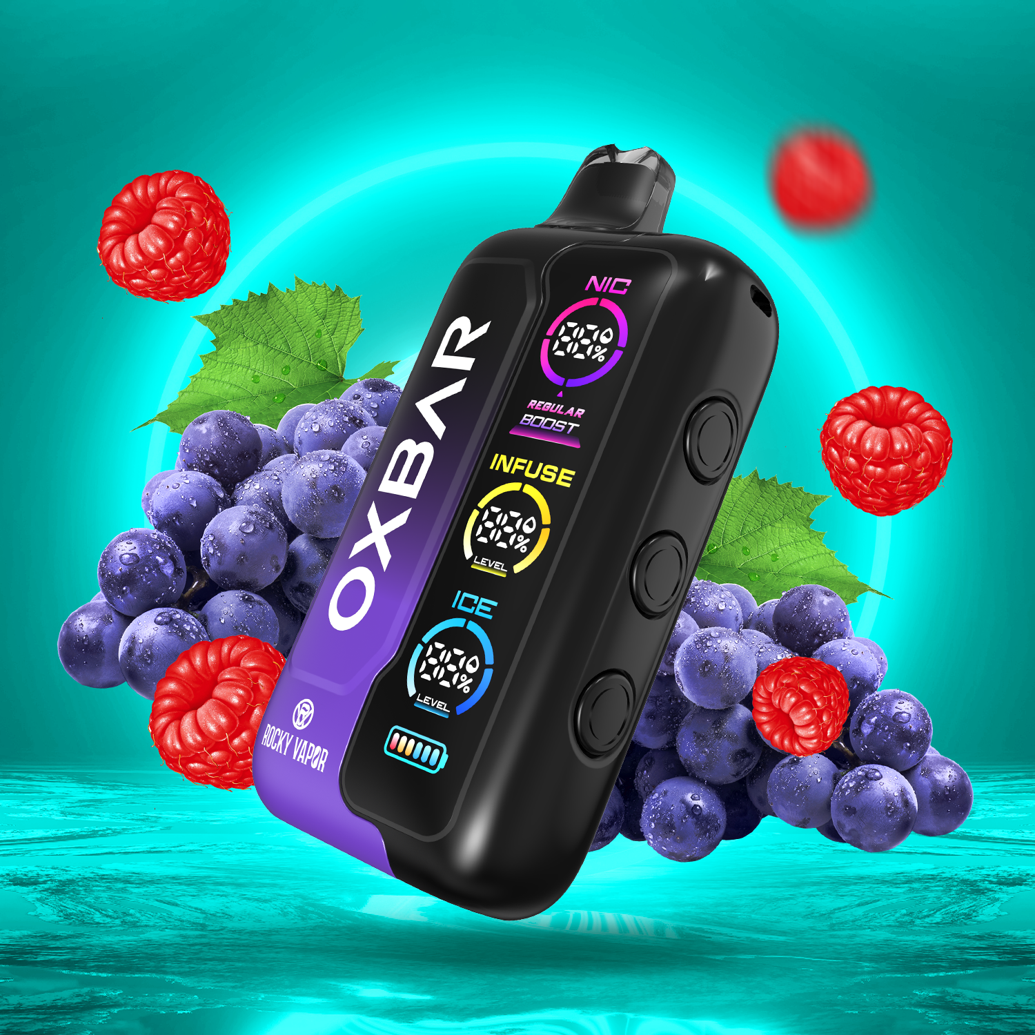 Vortex Grape Raspberry OXBAR Tri Fusion 45K Disposable Vape Grape Raspberry - Vape Kingdom