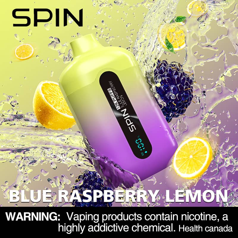 Spin 12K (12000) Disposable Vape Blue Raspberry Lemon