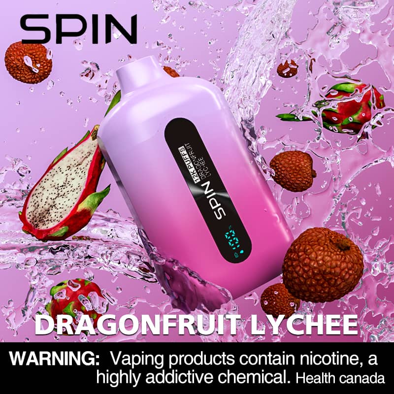 Spin 12K (12000) Disposable Vape Dragonfruit Lychee