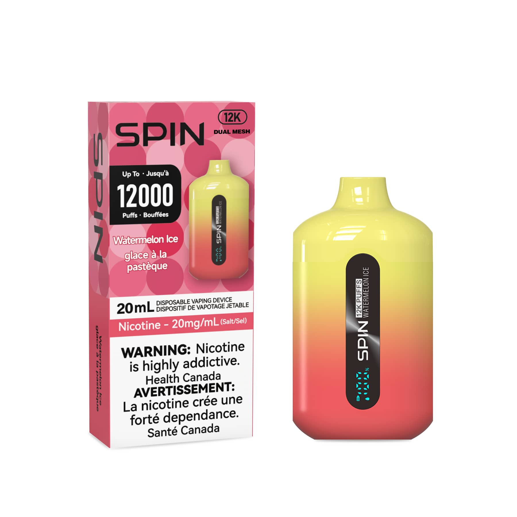 Spin 12K (12000) Disposable Vape Watermelon Ice