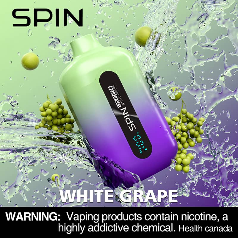 Spin 12K (12000) Disposable Vape White Grape