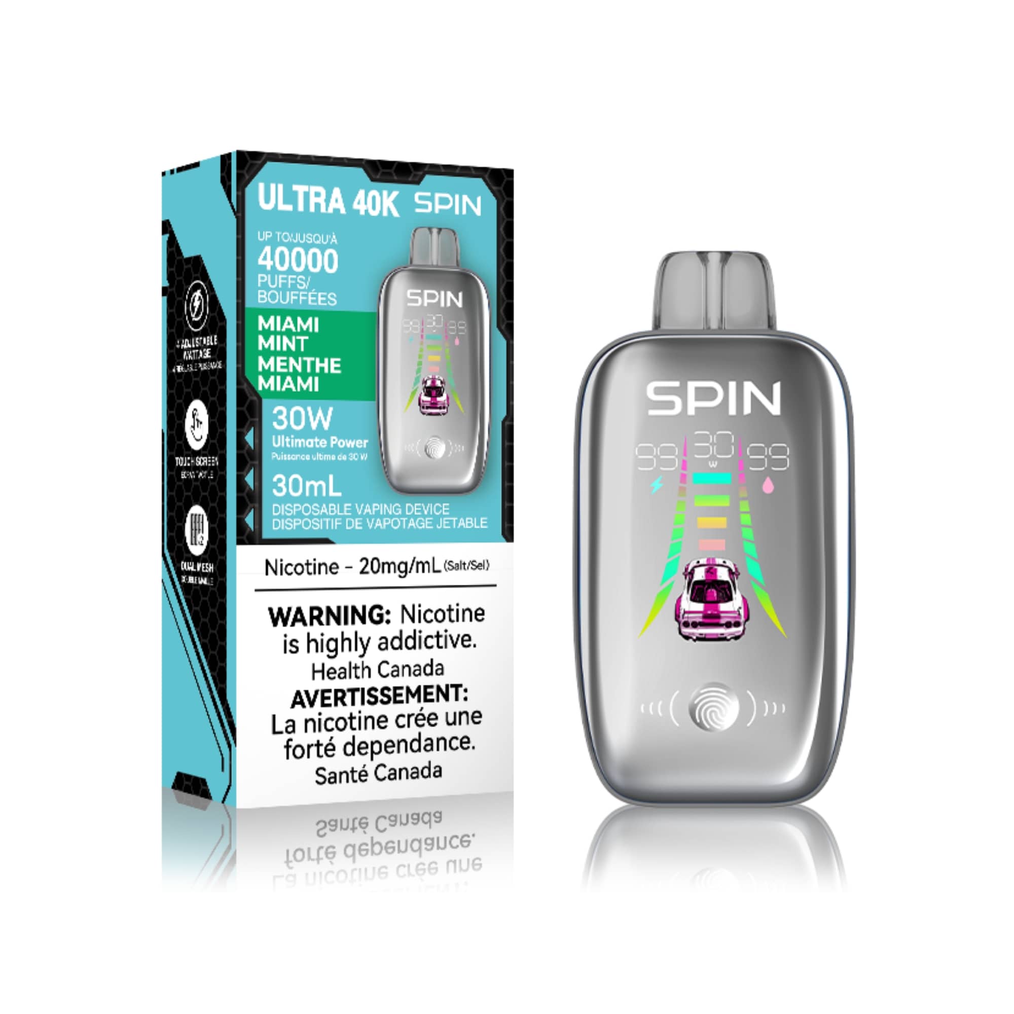 
Spin Ultra 40K (40000) Disposable Vape Miami MInt
