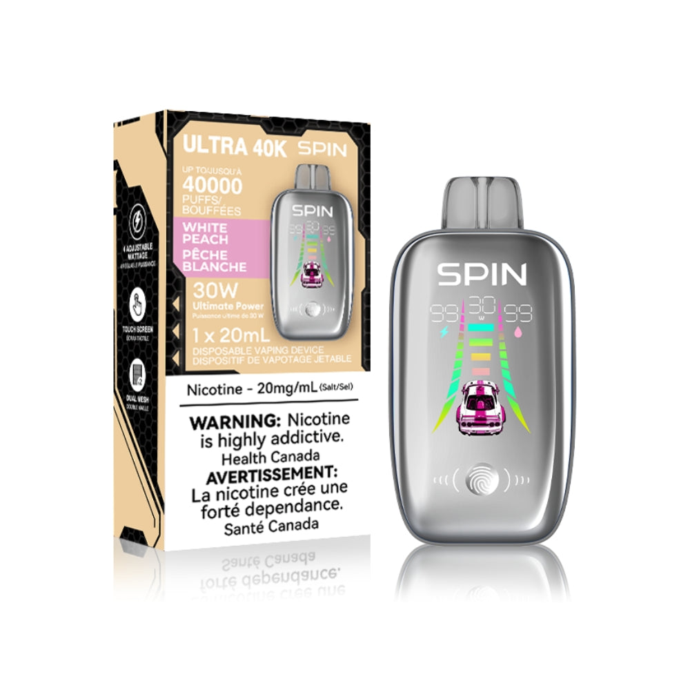 Spin Ultra 40K (40000) Disposable Vape White Peach