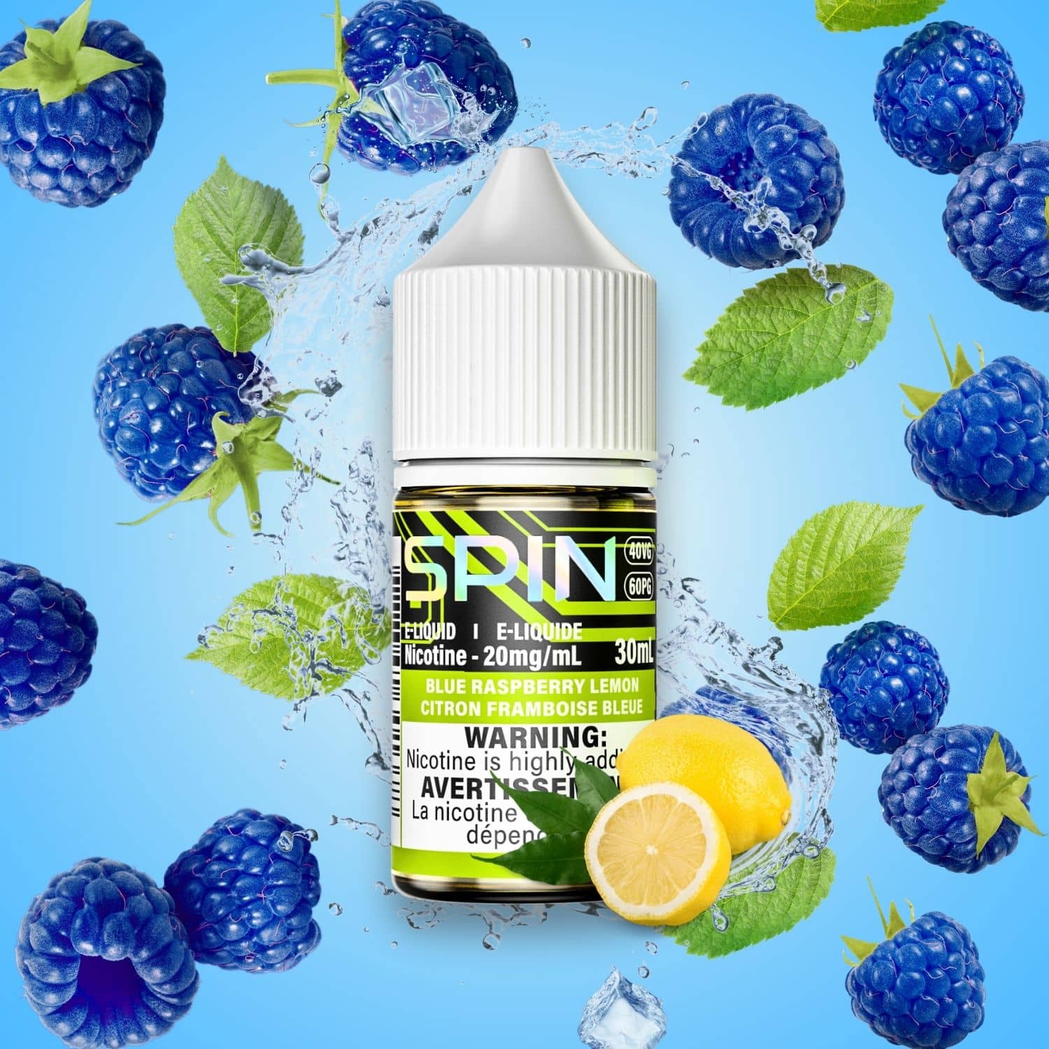 Spin E-Liquid Salt Blue Raspberry Lemon